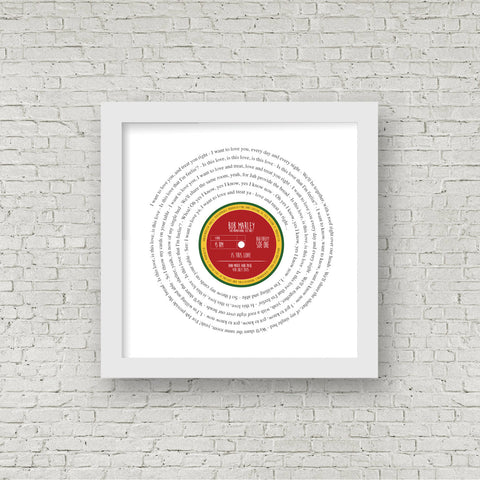 Best Man or Groomsman Gift - Perfect gift for a wedding - Framed Song Lyrics - Vintage item - Fully personalised text - Colour options