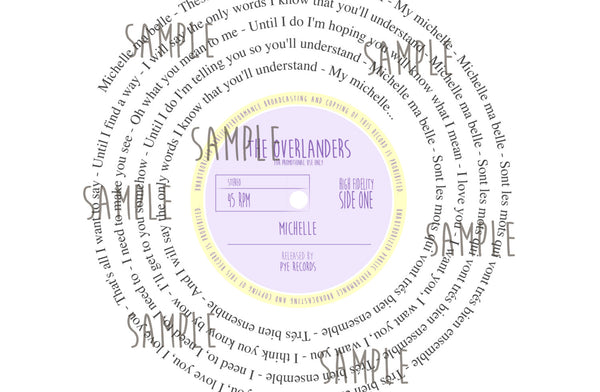 Any favourite song lyrics Vinyl Record look framed print PERSONALISED LABEL - wedding first dance, your song, anniversary Mother's Day gift