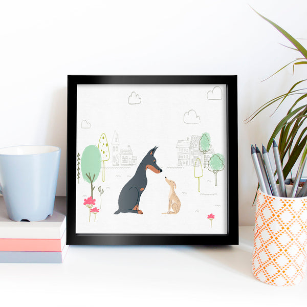Couple with pet portrait, Custom illustration, personalised portrait, Custom portrait illustration from photo. Couple portrait. DIGITAL FILE