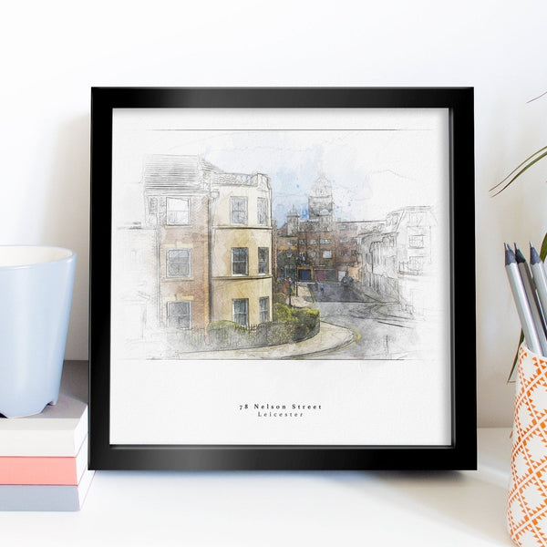 Bespoke House Portrait Artistic Sketch House Home Print - Digital Download